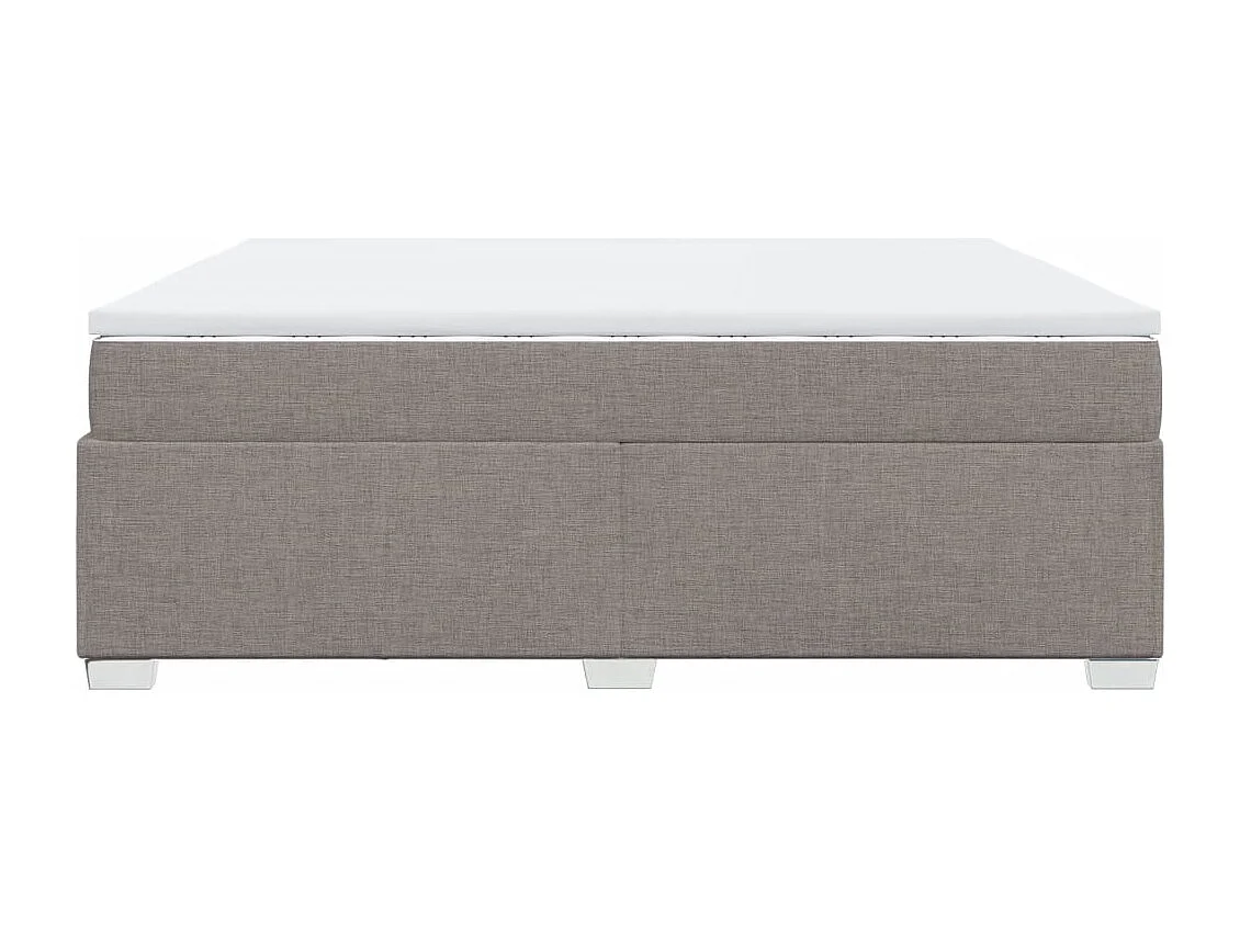 Sommier à lattes de lit avec matelas Taupe 200x200 cm Tissu