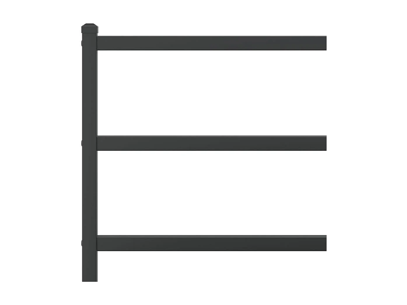 Estrutura de cama com cabeceira e pés 193x203 cm metal preto