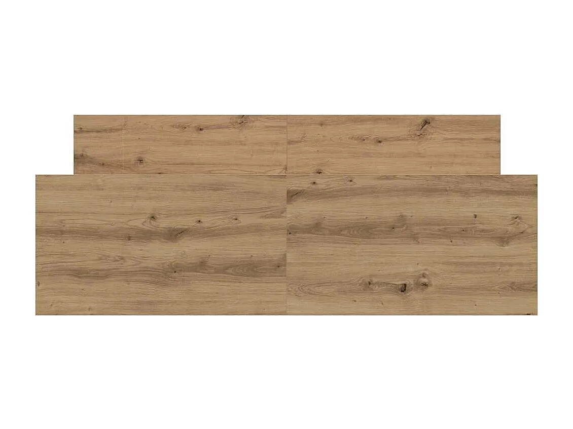 Bedframe zonder matras spaanplaat artisanaal eikenkleurig