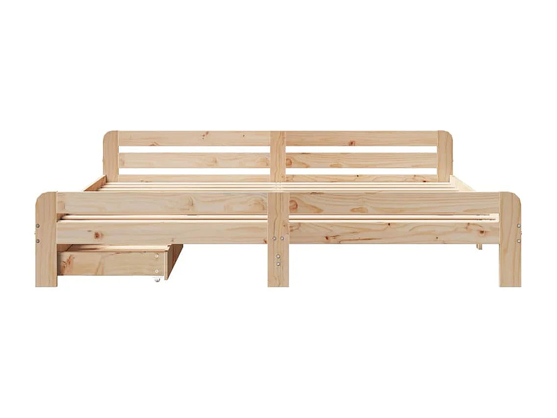 Cadre de lit sans matelas 200x200 cm bois massif de pin