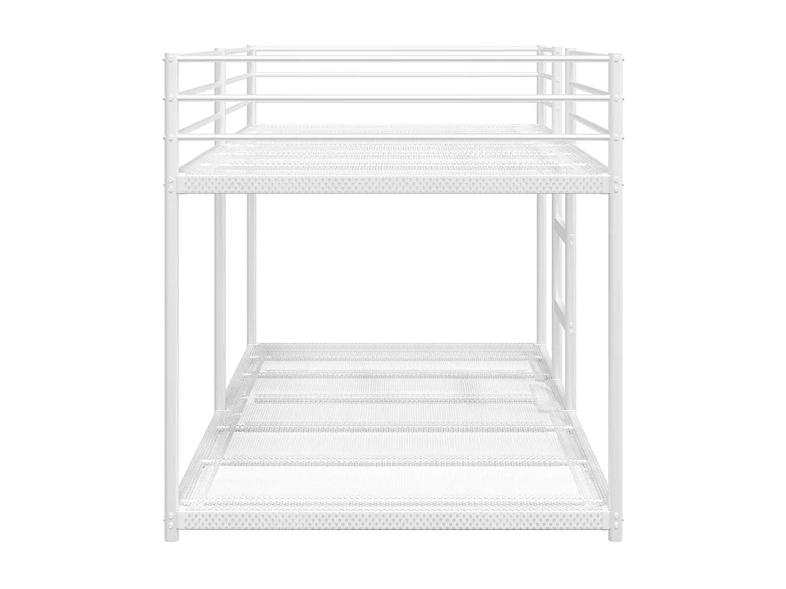Lit superposé sans matelas blanc 107x203 cm acier