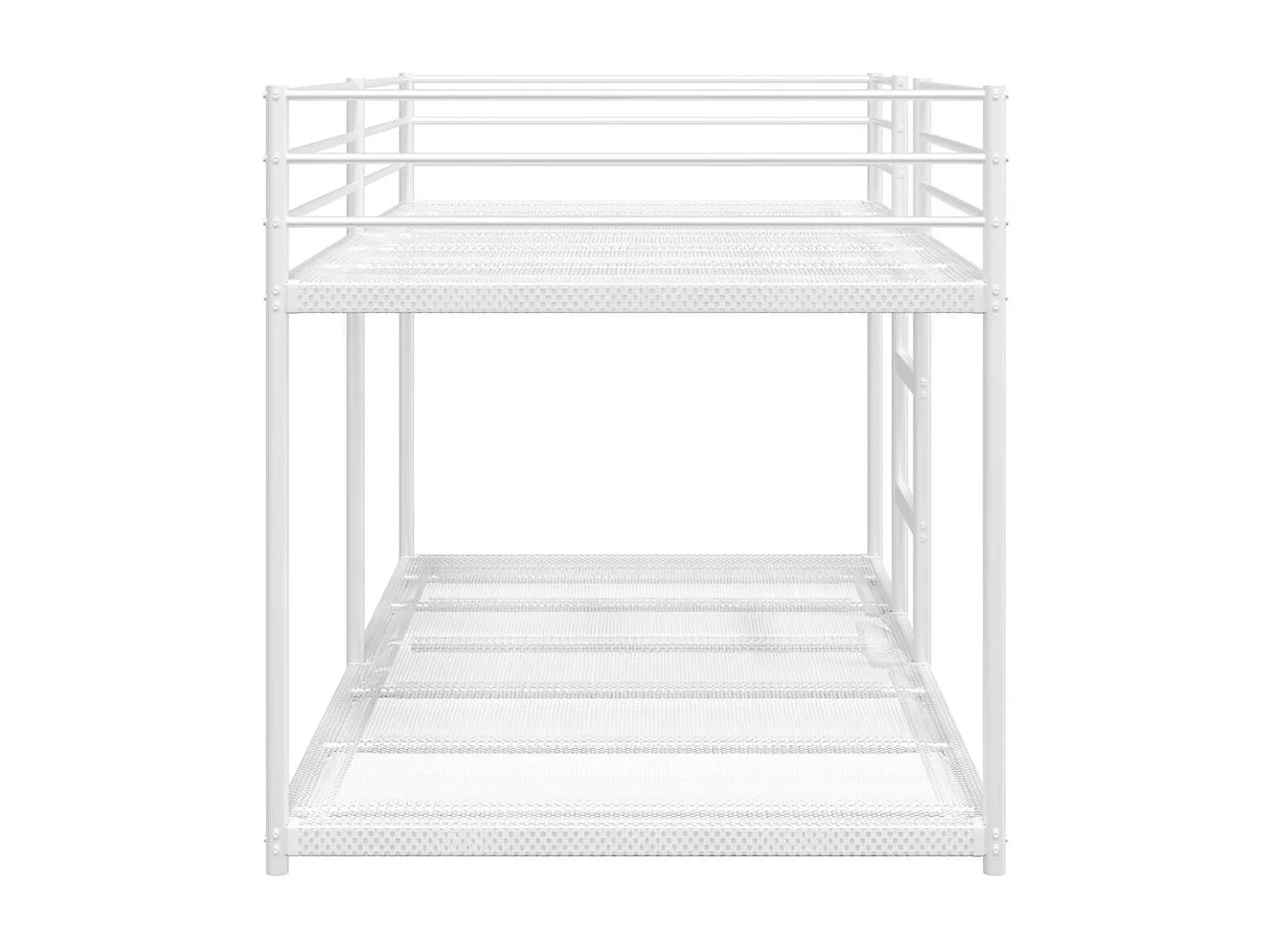 Lit superposé sans matelas blanc 107x203 cm acier