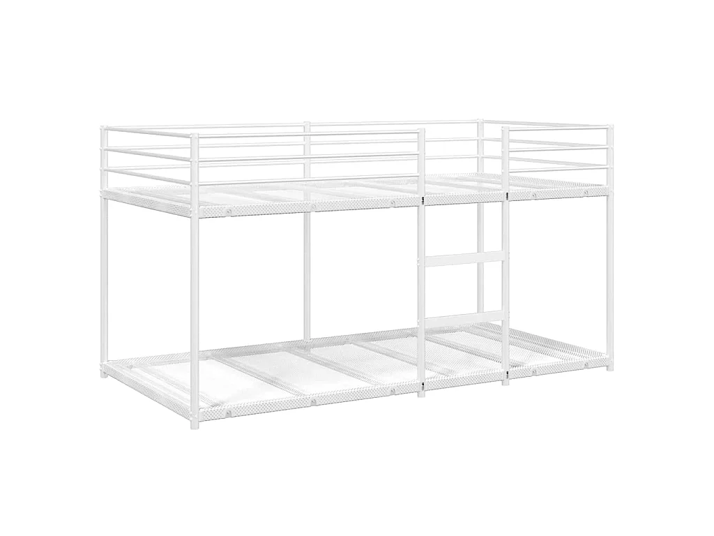 Lit superposé sans matelas blanc 107x203 cm acier