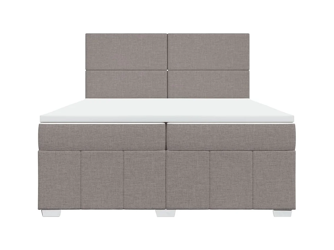 Boxspringbett mit Matratze Taupe 200x200 cm Stoff