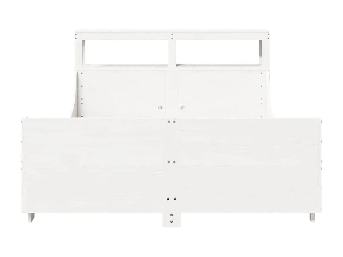 Estructura de cama sin colchón madera de pino blanca 150x200 cm