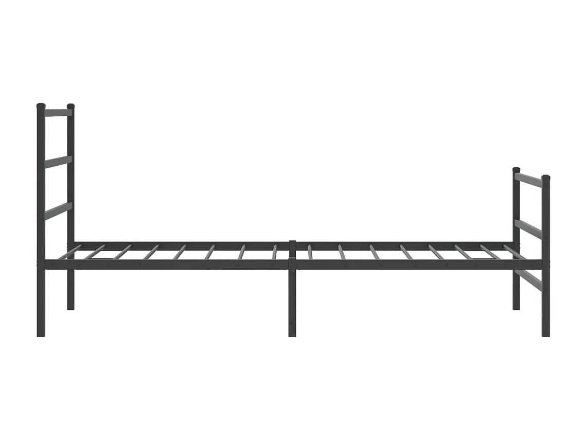 Estructura cama sin colchón con estribo metal negro 107x203 cm