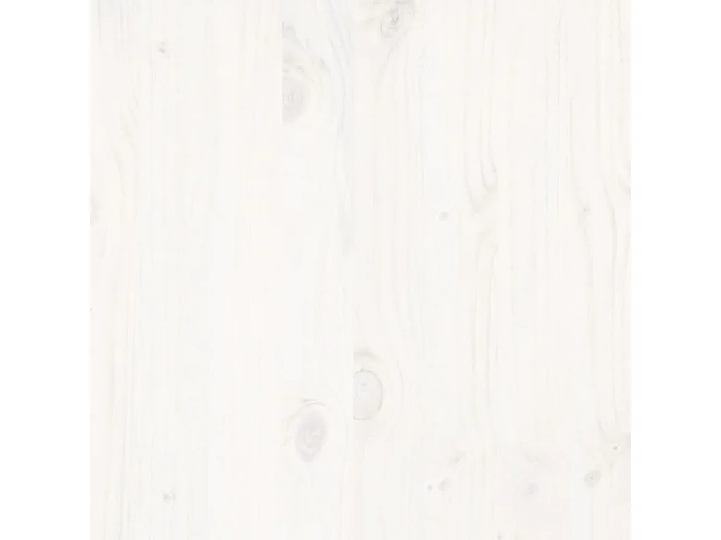 Massivholzbett ohne Matratze Weiß 200x200 cm Kiefernholz