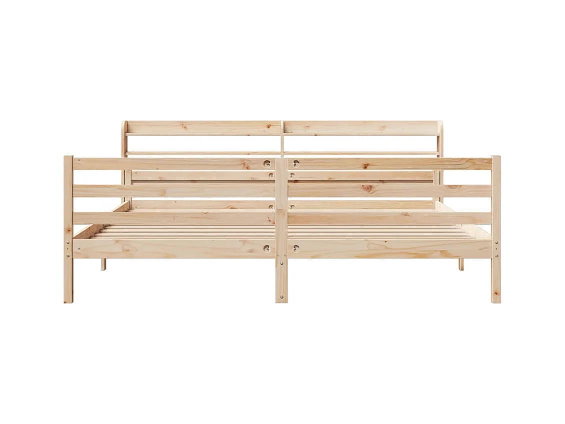 Bettgestell mit Kopfteil ohne Matratze 200x200 cm