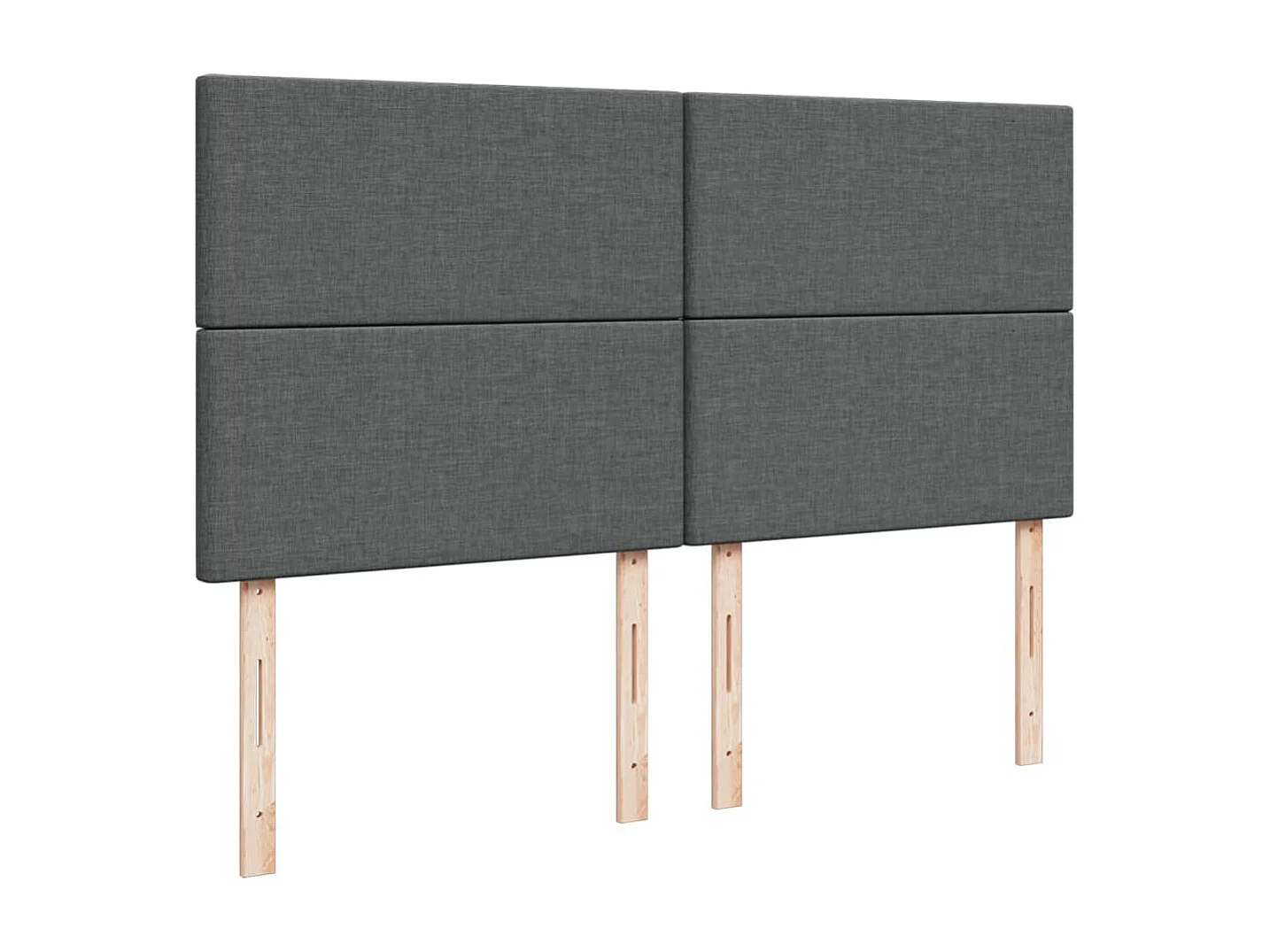 Boxspring met matras stof donkergrijs 200x200 cm