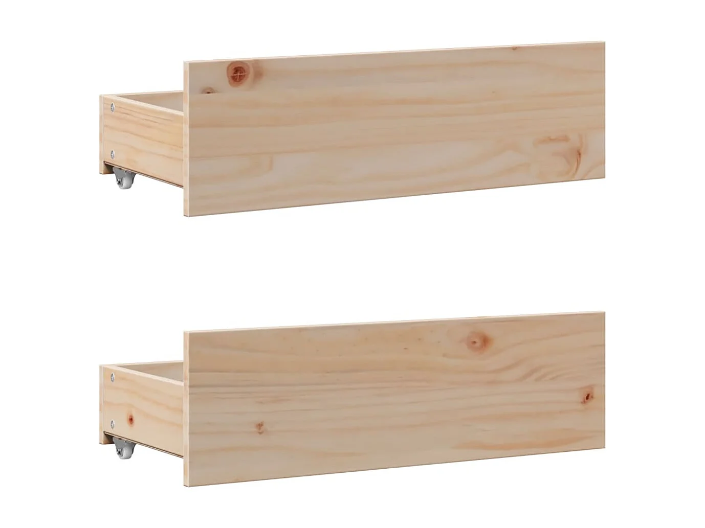 Cadre de lit sans matelas avec tiroirs 150x200 cm bois de pin