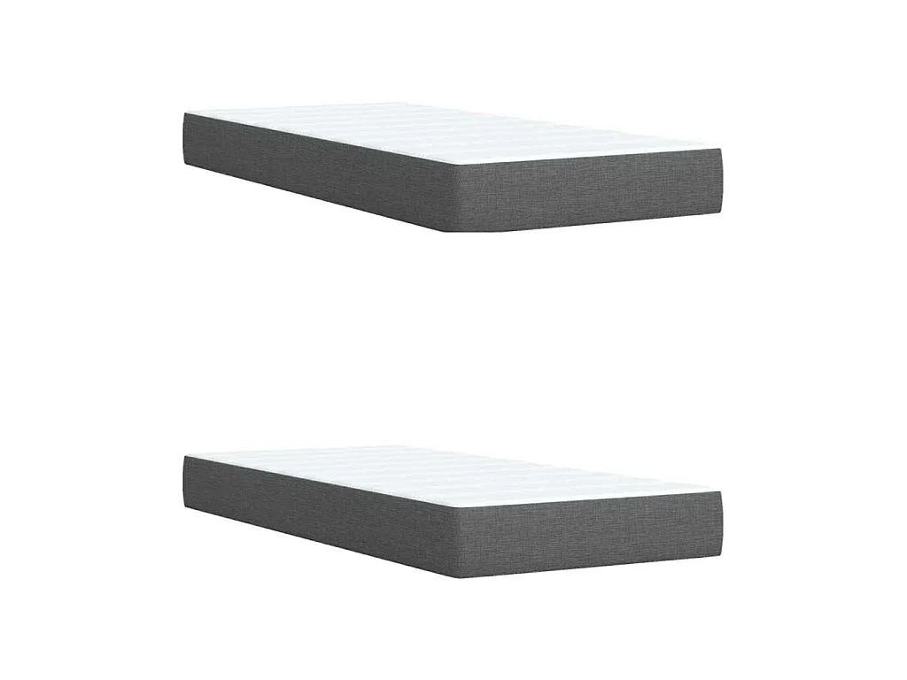Boxspring met matras stof donkergrijs 200x200 cm