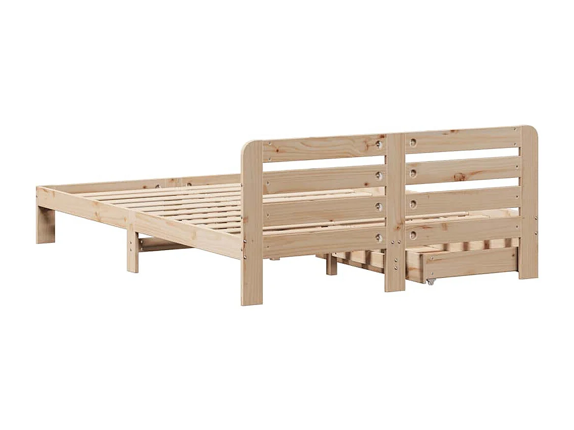 Cadre de lit sans matelas 150x200 cm bois de pin massif