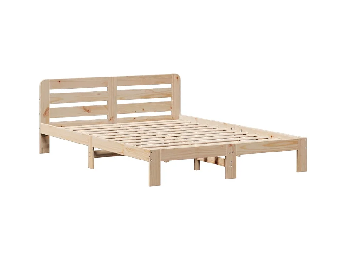 Cadre de lit sans matelas 150x200 cm bois de pin massif