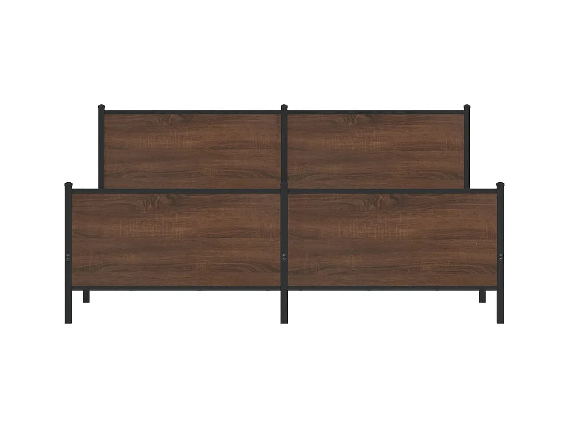 Giroletto senza Materaso in Metallo Rovere Marrone 200x200 cm