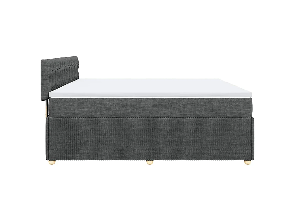 Boxspring met matras stof donkergrijs 200x200 cm