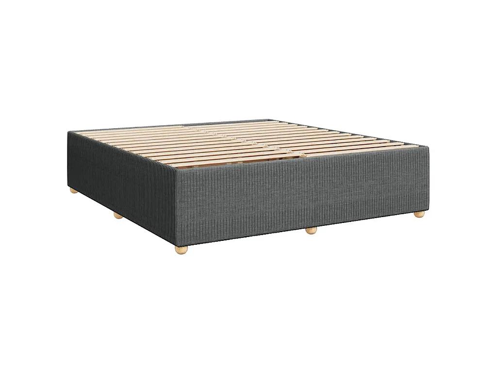 Boxspring met matras stof donkergrijs 200x200 cm