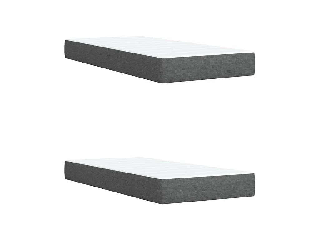 Boxspring met matras stof donkergrijs 200x200 cm