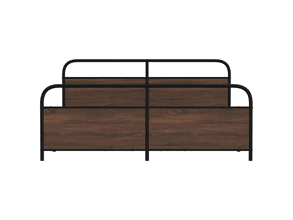 Giroletto senza Materaso in Metallo Rovere Marrone 193x203 cm
