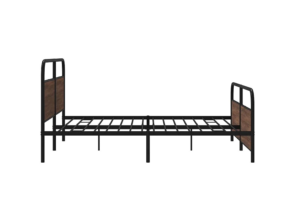 Giroletto senza Materaso in Metallo Rovere Marrone 193x203 cm
