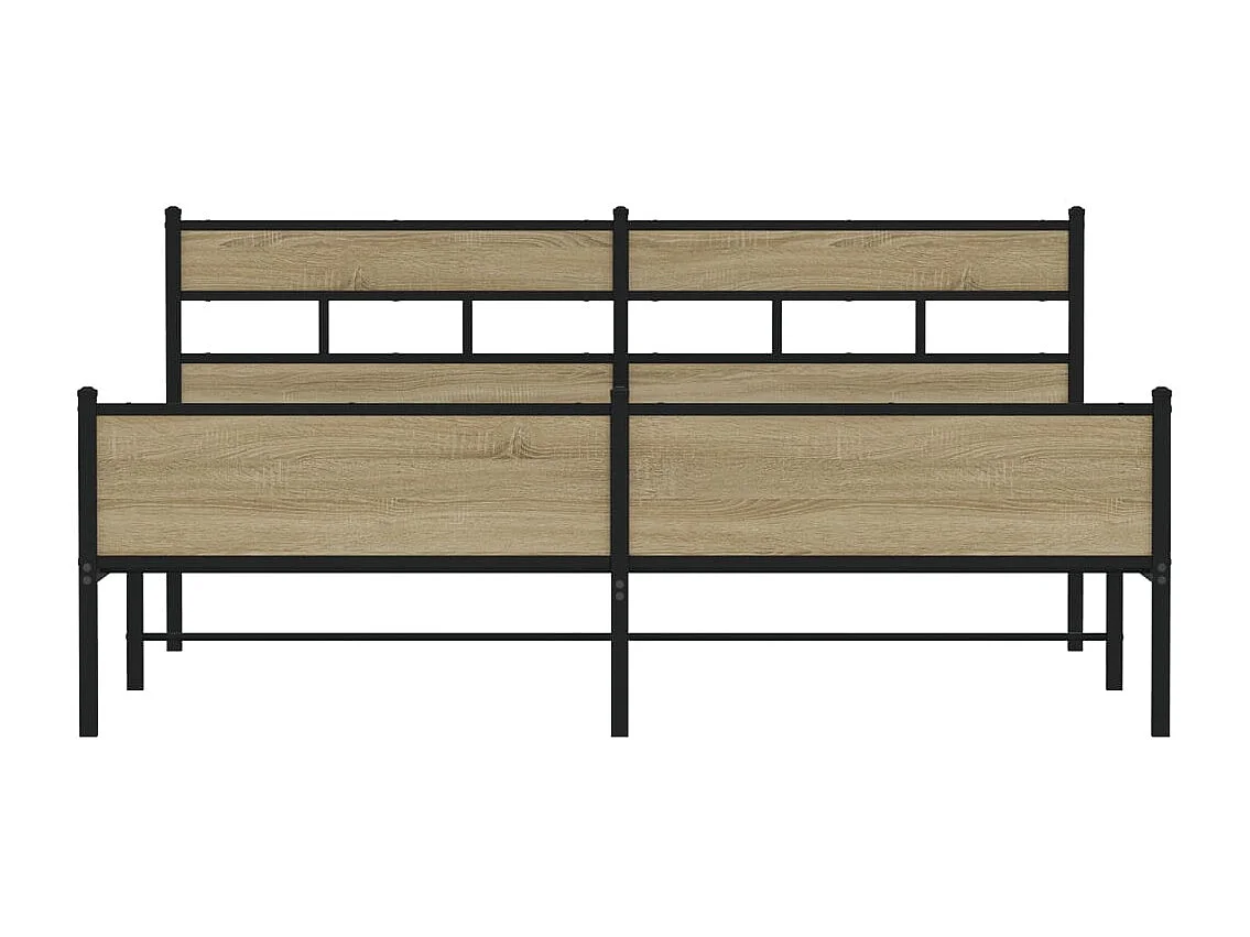 Giroletto senza Materaso in Metallo Rovere Sonoma 193x203 cm