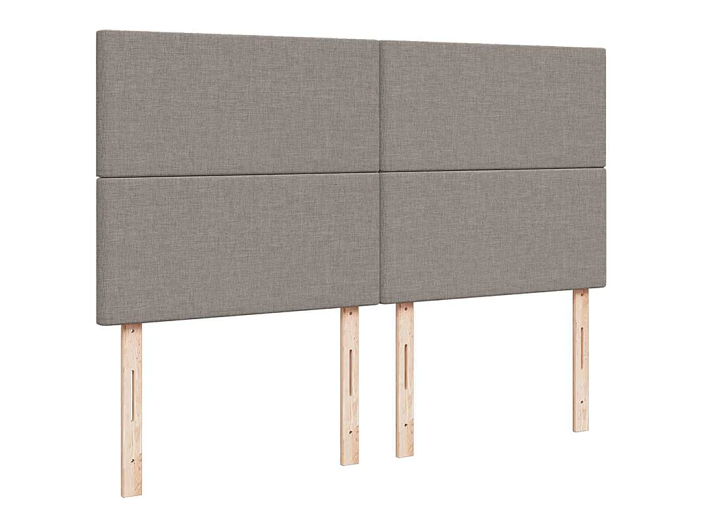 Cama com molas/colchão 200x200 cm tecido castanho-acinzentado
