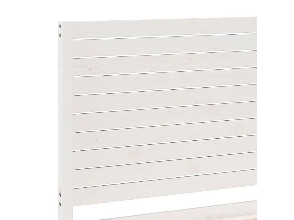 Bedframe extra lang zonder matras massief hout wit 200x210 cm