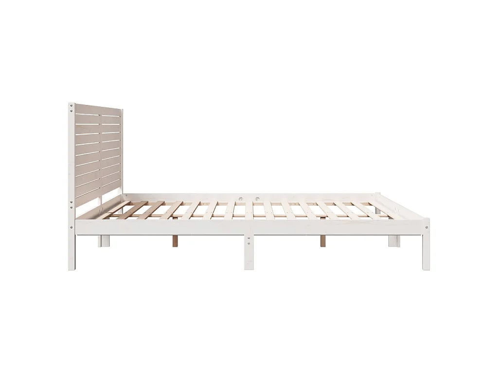 Cadre de lit extra long sans matelas 200x210 cm bois massif