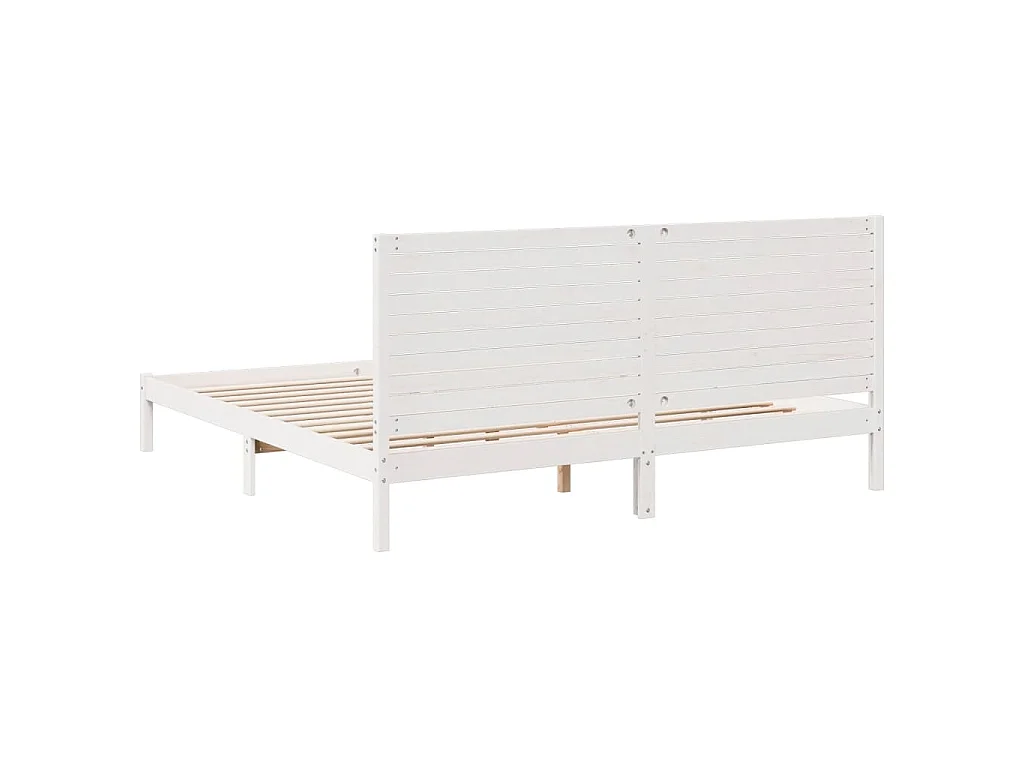 Cadre de lit extra long sans matelas 200x210 cm bois massif
