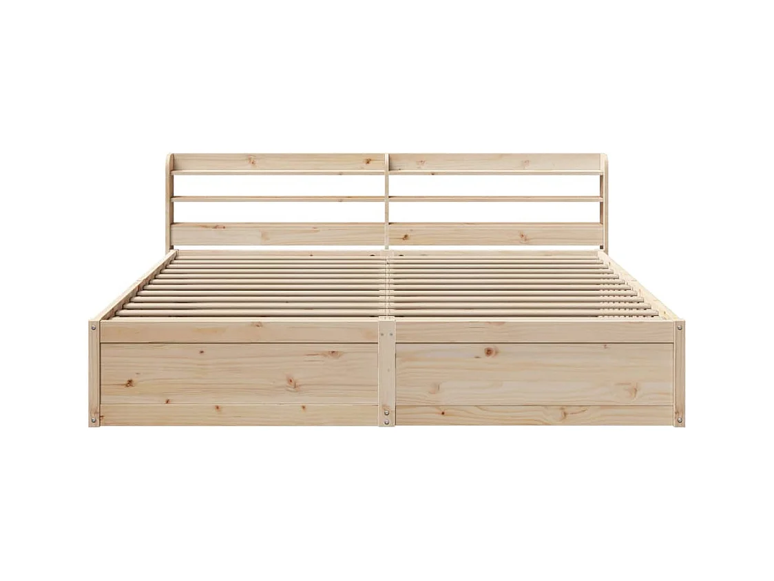 Cadre de lit avec tête de lit 200x200 cm Bois de pin massif