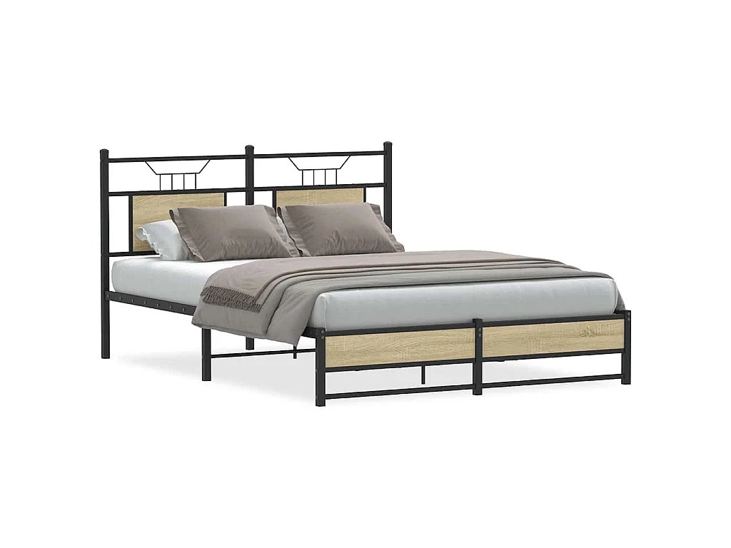 Bedframe zonder matras hout sonoma eikenkleurig 150x200 cm