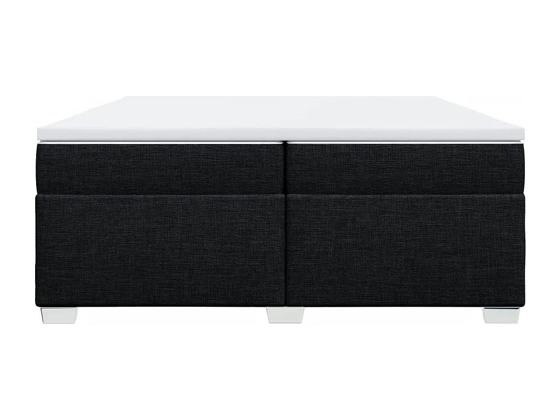 Boxspring met matras stof zwart 200x200 cm