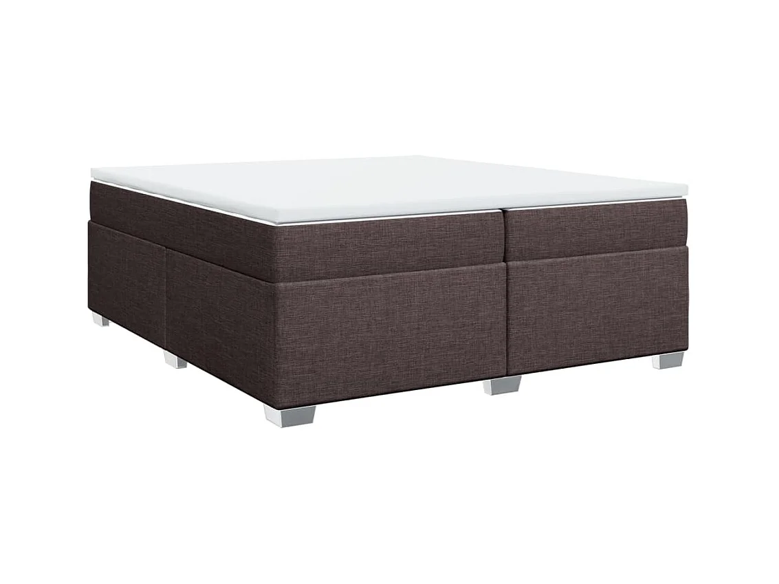 Boxspringbett mit Matratze Dunkelbraun 200x200 cm Stoff