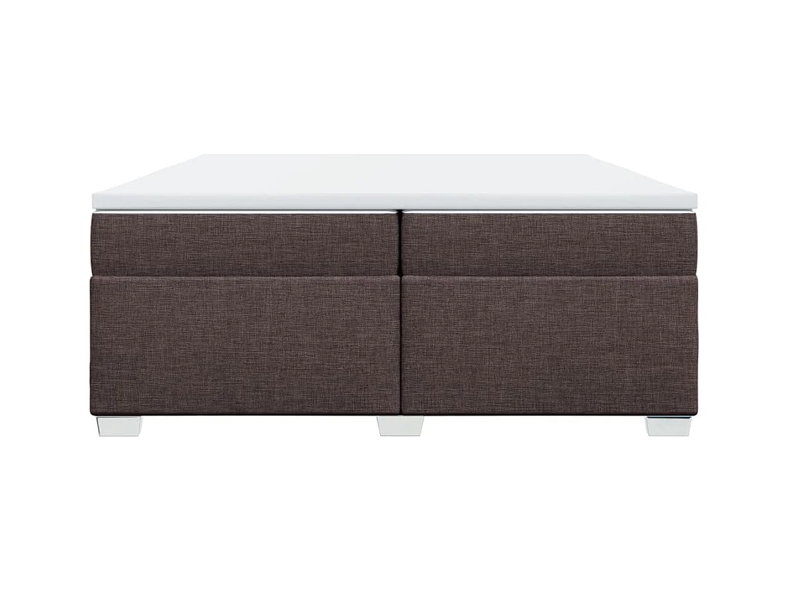 Boxspringbett mit Matratze Dunkelbraun 200x200 cm Stoff