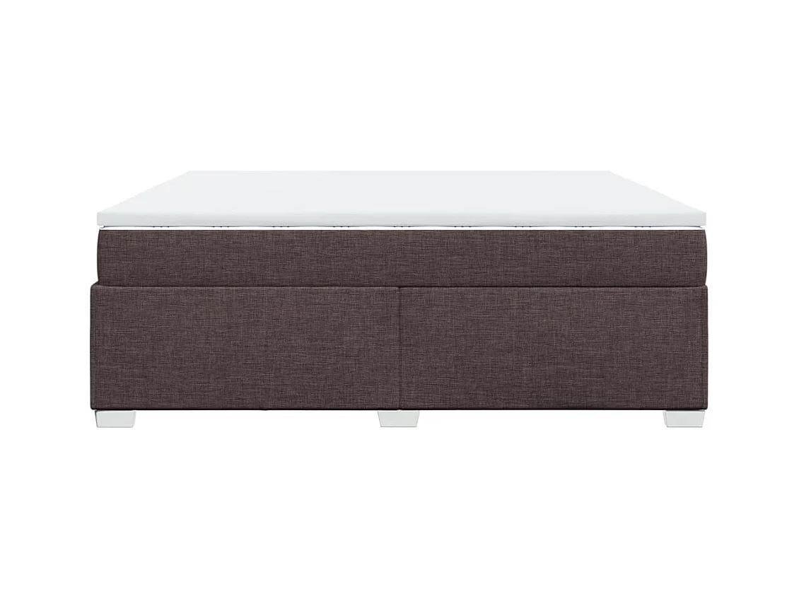 Boxspringbett mit Matratze Dunkelbraun 200x200 cm Stoff