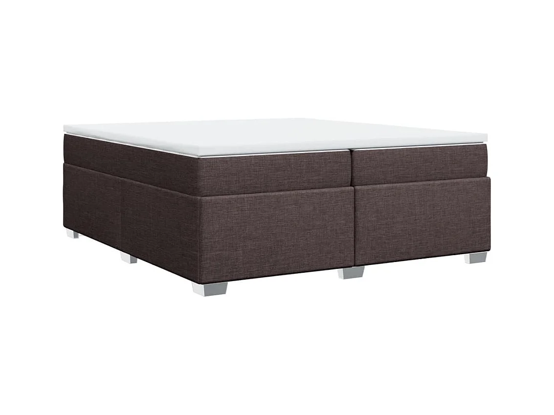 Boxspringbett mit Matratze Dunkelbraun 200x200 cm Stoff