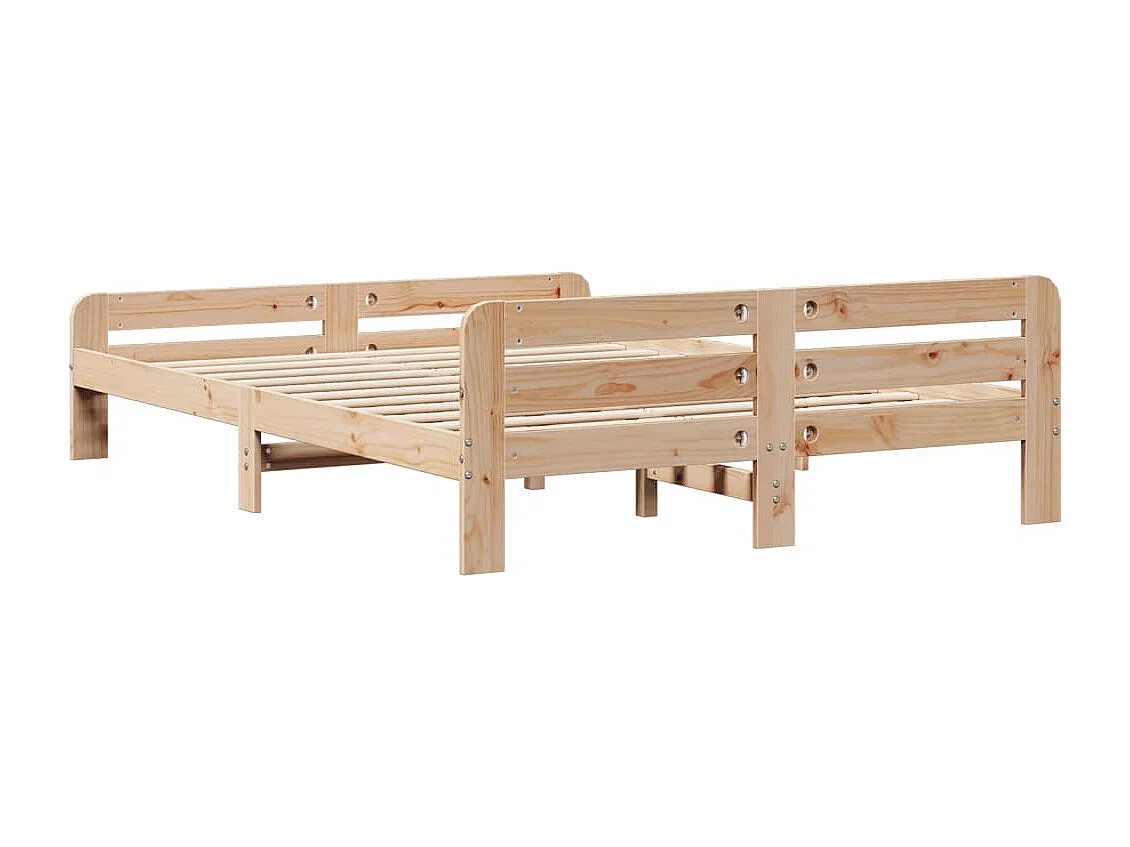 Bedframe zonder matras massief grenenhout 150x200 cm