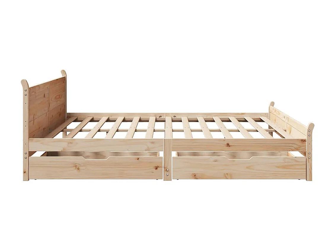 Cadre de lit sans matelas 200x200 cm bois massif de pin