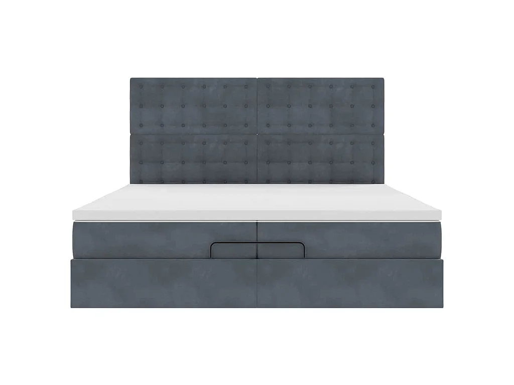 Ottoman bed met matrassen en LED's 200x200cm fluweel