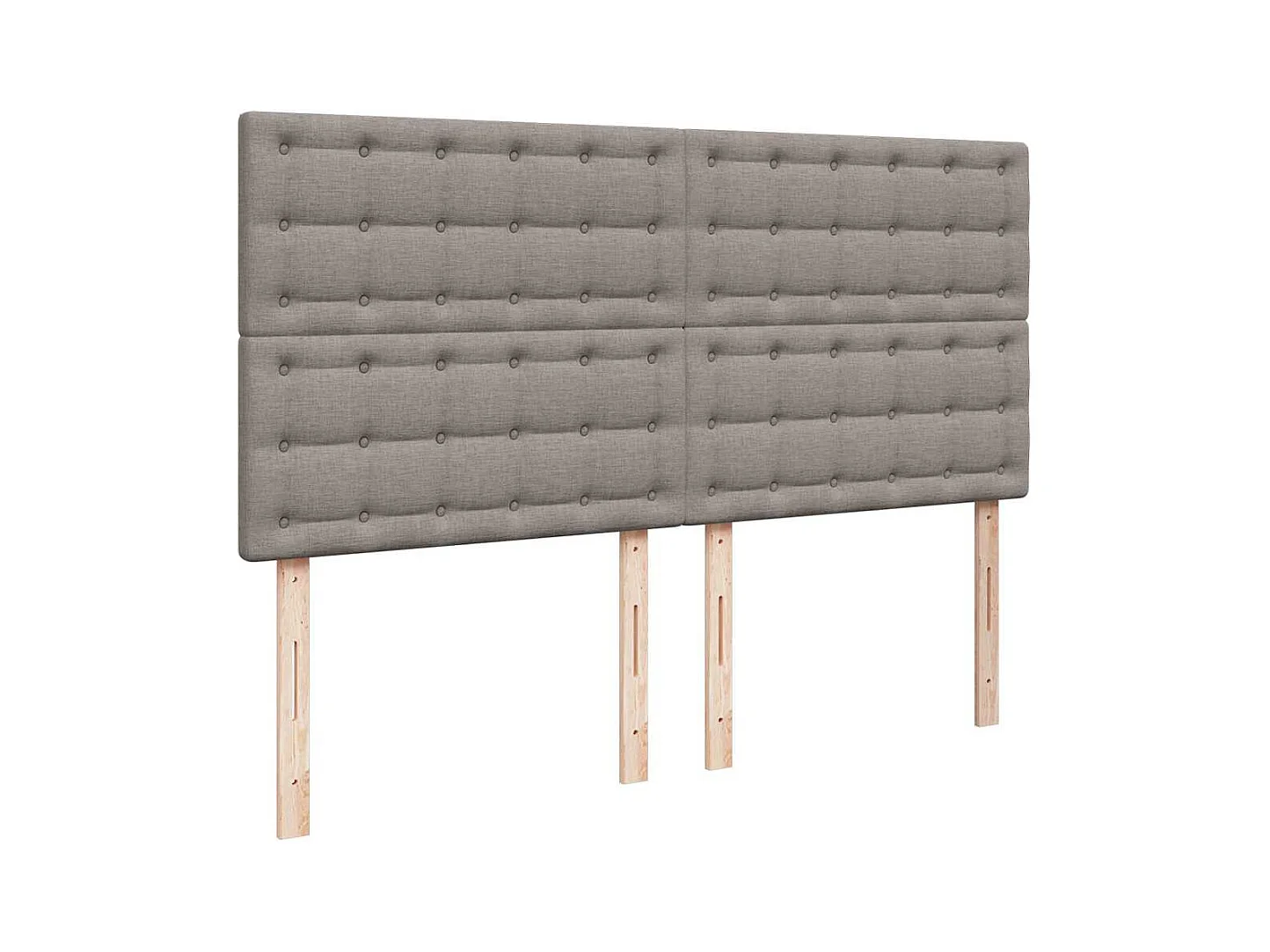 Sommier à lattes de lit avec matelas Taupe 200x200 cm Tissu