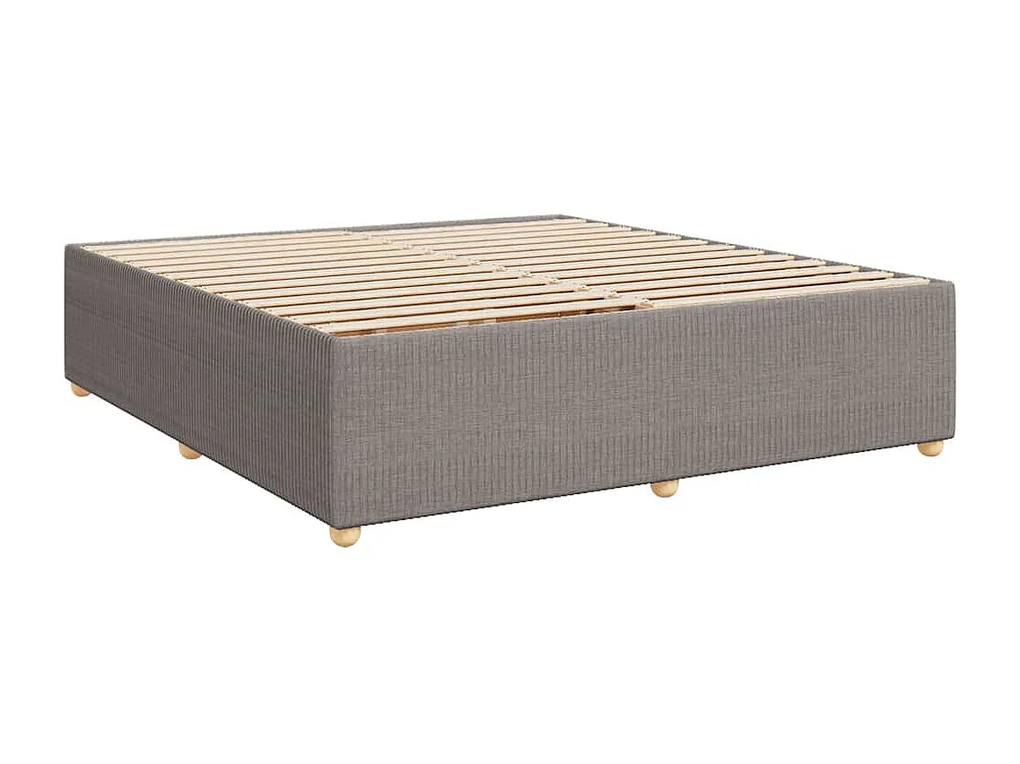 Sommier à lattes de lit avec matelas Taupe 200x200 cm Tissu