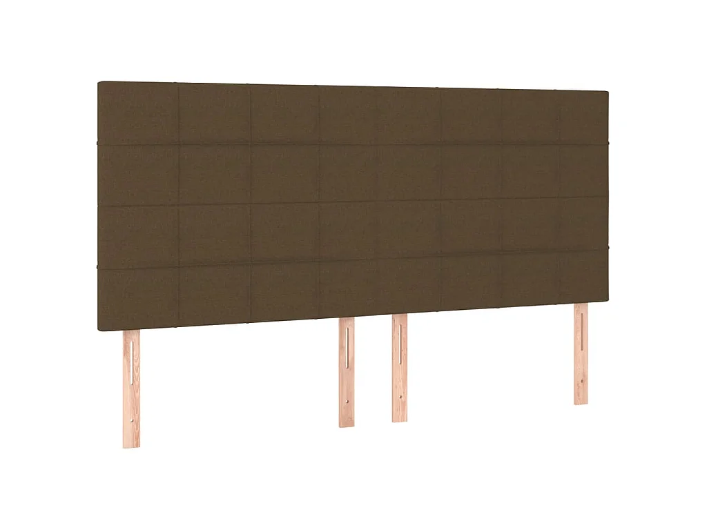Cama sin colchón tela marrón oscuro 200x200 cm