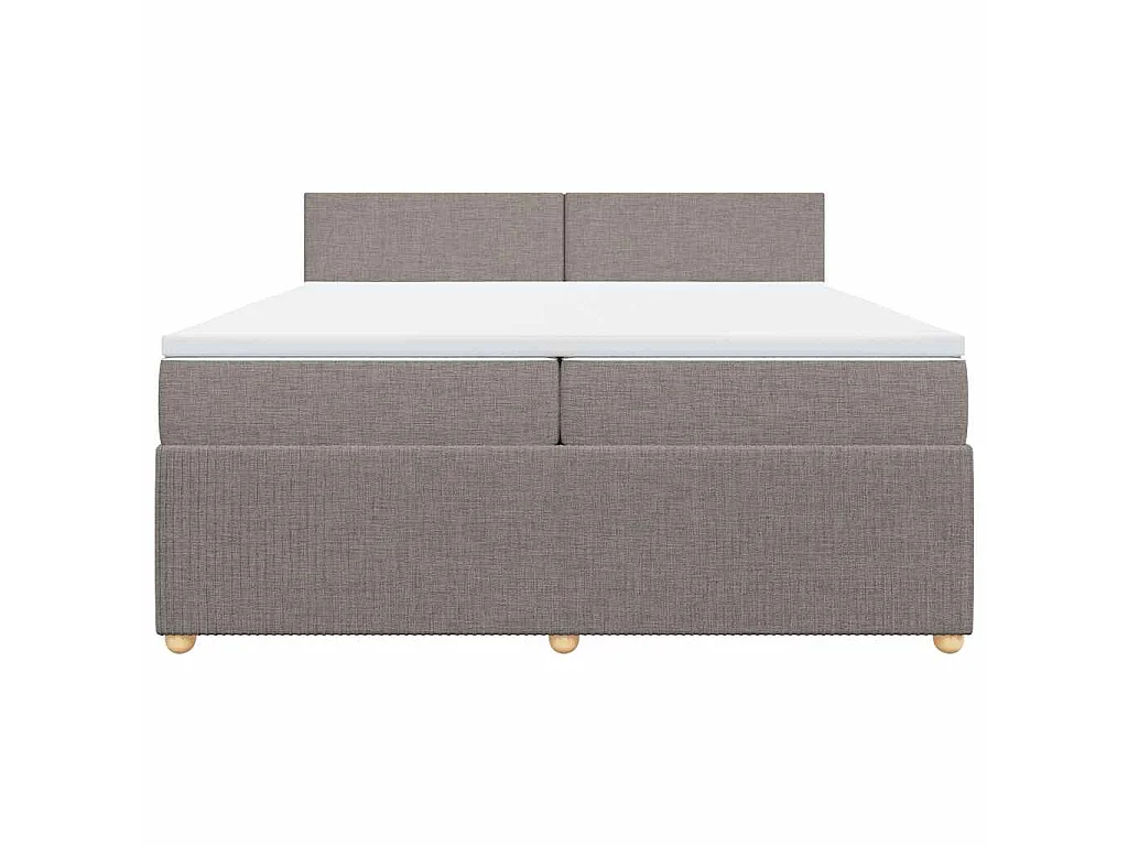 Boxspringbett mit Matratze Taupe 200x200 cm Stoff