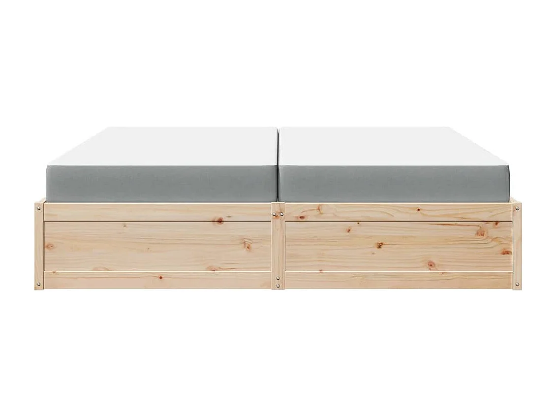 Lit avec matelas 200x200 cm bois massif de pin