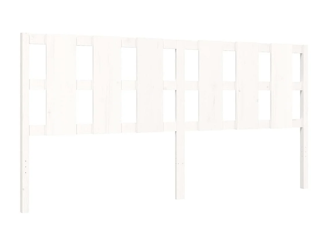 Cadre de lit sans matelas blanc 200x200 cm bois massif