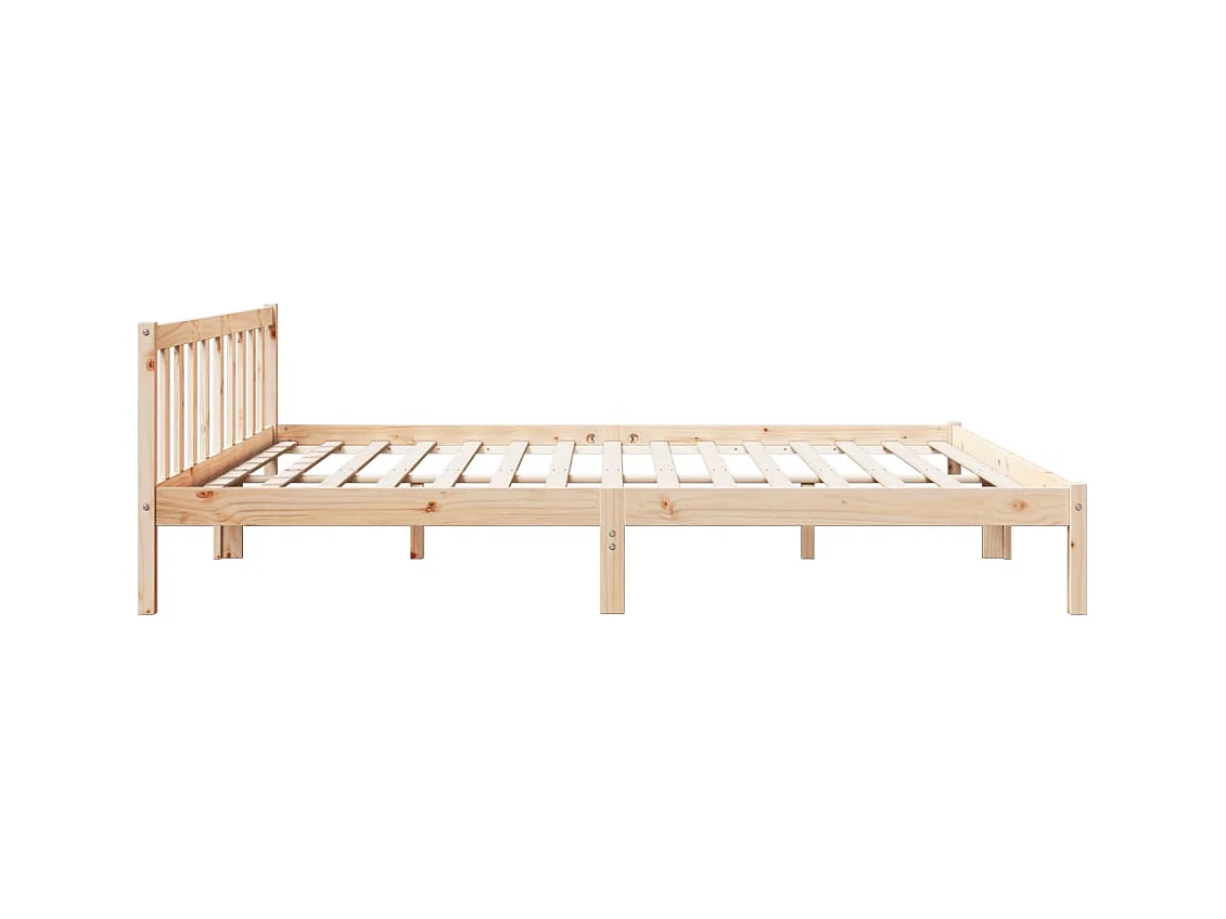Cadre de lit extra long sans matelas 200x210 cm bois massif pin