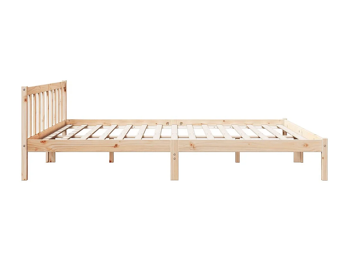 Letto Extra Lungo senza Materasso 200x210 cm in Legno di Pino
