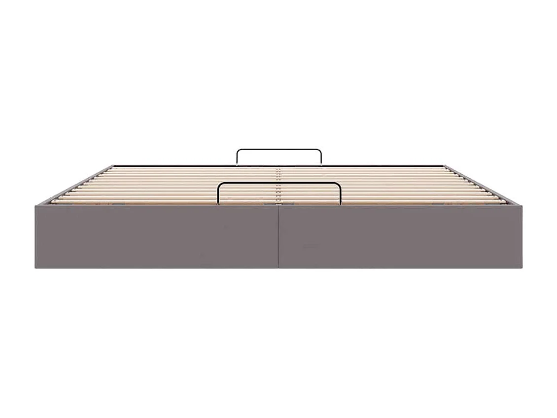 Estrutura de cama otomana sem colchão 200x200 cm cinzento