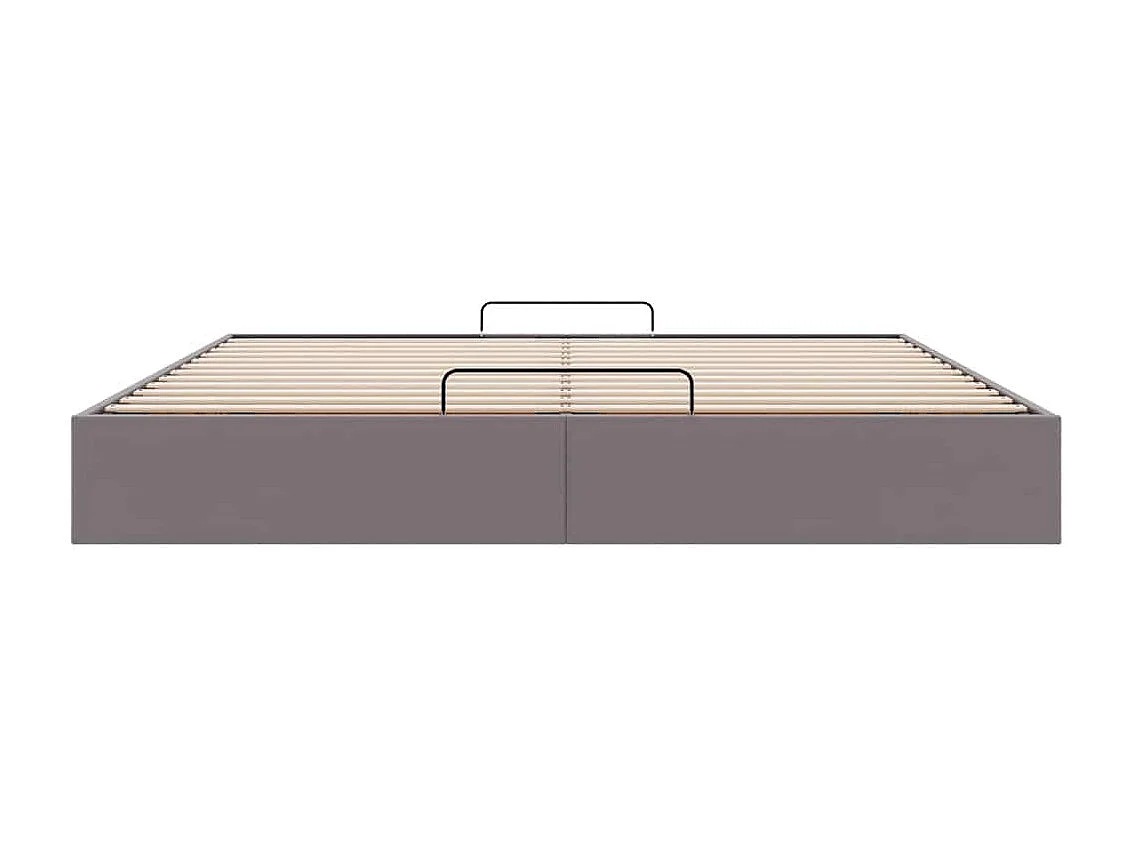 Estrutura de cama otomana sem colchão 200x200 cm cinzento
