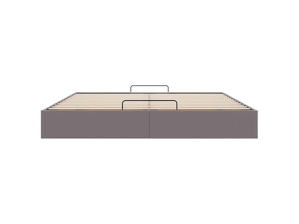 Cadre de lit ottoman sans matelas gris 200x200 cm similicuir