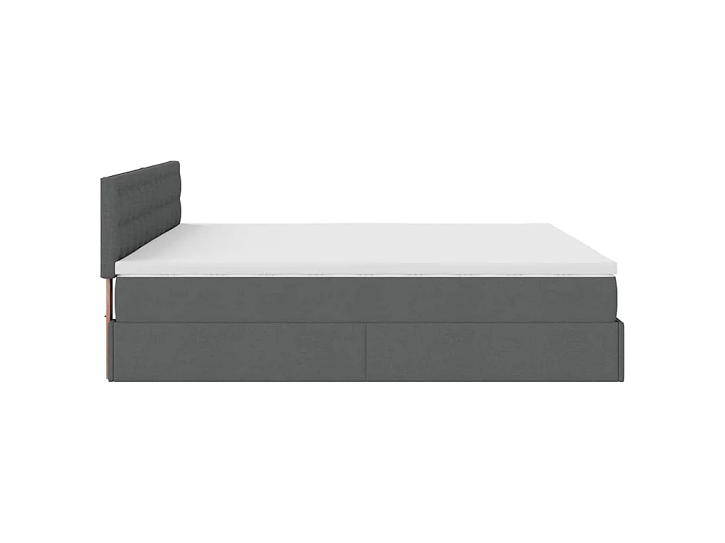 Struttura Letto Pouf con Materasso 200x200 cm in Tessuto